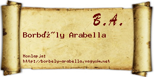 Borbély Arabella névjegykártya